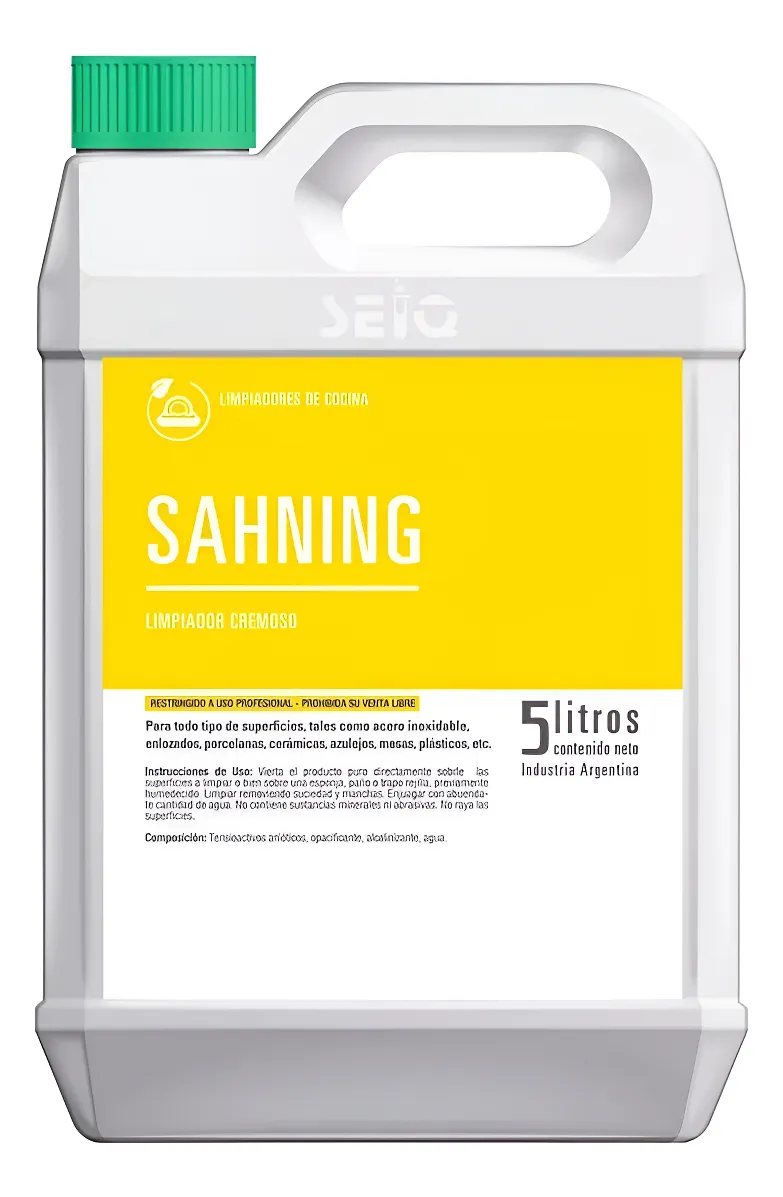 Limpiador Cremoso Sahning Seiq 5 L | Limpieza Profesional Multiuso