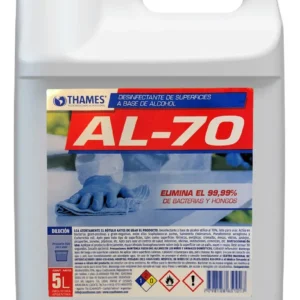 Alcohol 70% 5 L | Sanitizante Multisuperficie