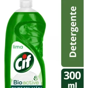 Detergente Lavavajillas Cif Bio Active Lima 300 ml | X5 Poder Desengrasante