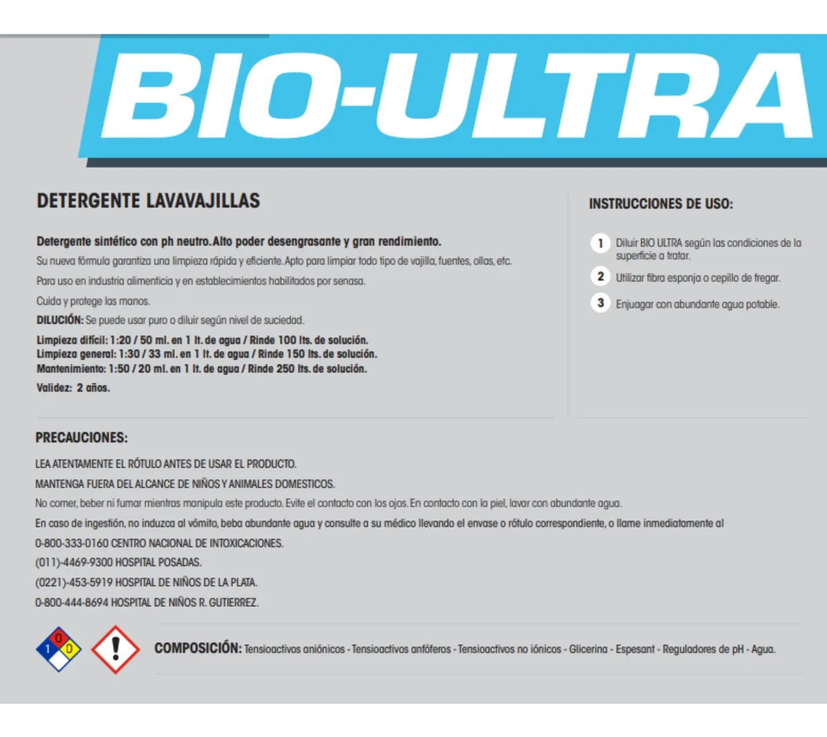 Detergente Biodegradable Bio-Ultra Lavavajillas 5 L | Profesional y Desengrasante - Image 2