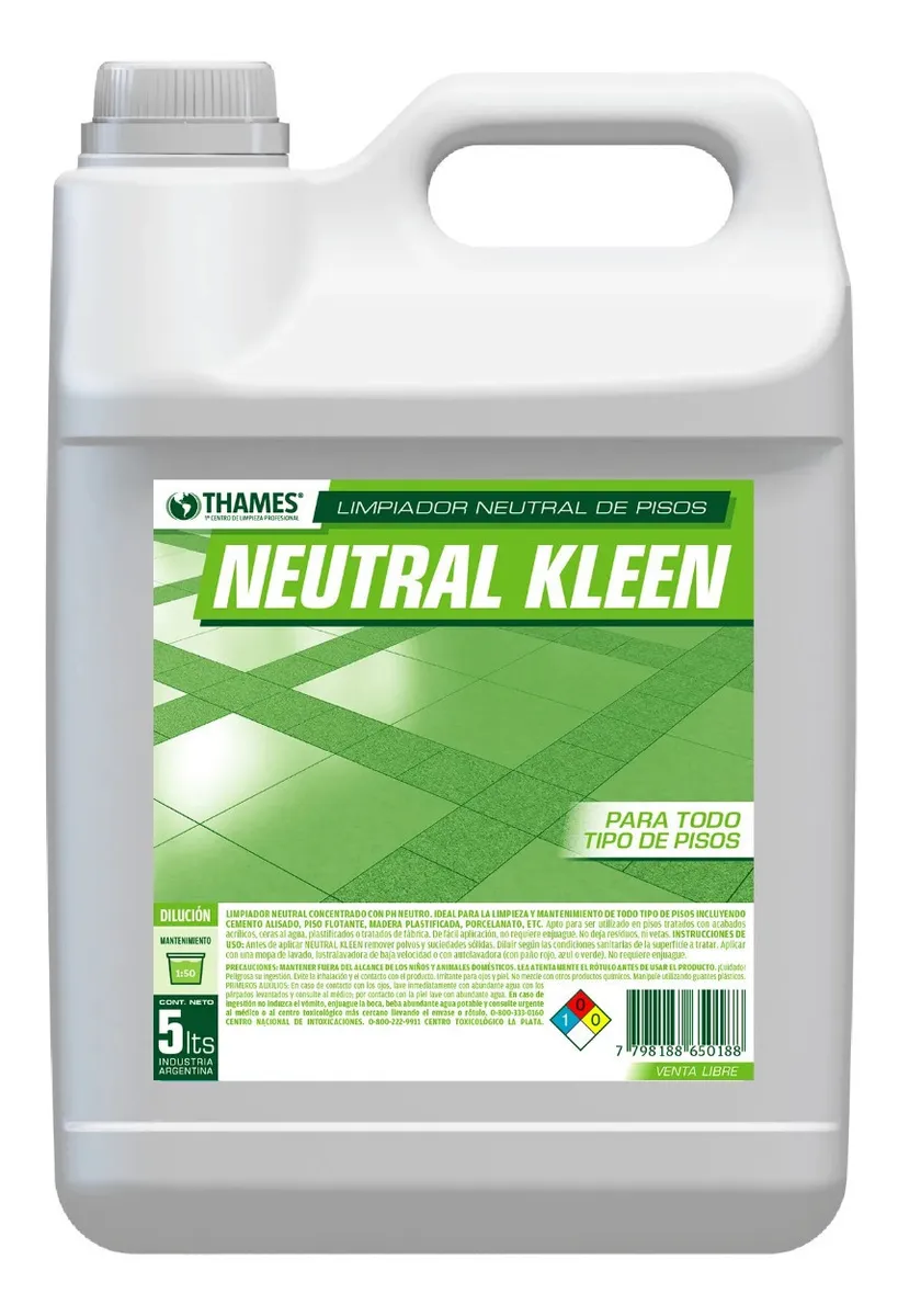 Limpiador Neutro Neutral Kleen 5 L | Pisos y Porcelanatos