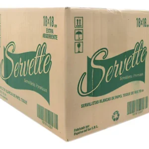 Servilletas de Papel Tissue Servette Blancas 18 x 18 cm | Caja x 850 Unidades