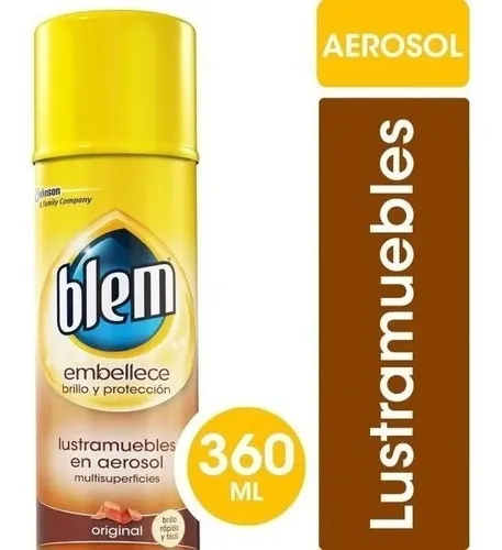 Blem Lustramuebles Aerosol 360ml | Brillo y Protección