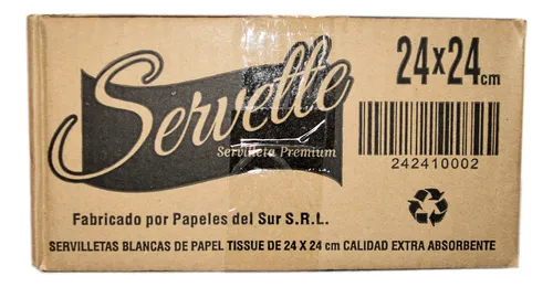 Servilletas de Papel Tissue Servette Blancas 24 x 24 cm | Caja x 1000 Unidades - Image 3