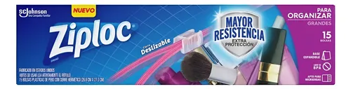 Bolsas Ziploc Grandes con Cierre Deslizable | Caja x 15 Unidades