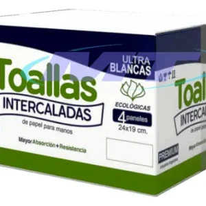 Toallas Blancas Intercaladas New Pel Hoja Simple 19 x 24 cm | 1000 Unidades