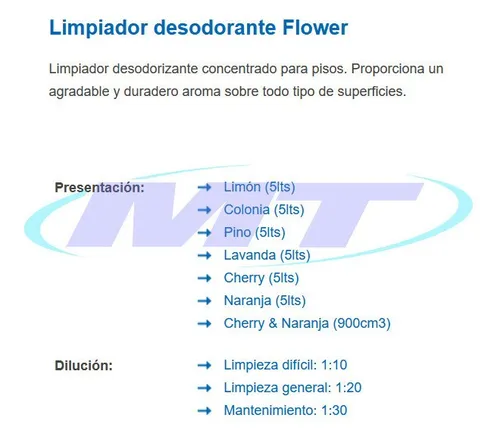 Limpiador Desodorante Flower Limón 5 L | Aroma Intenso y Duradero - Image 2