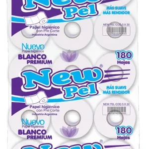 Papel Higiénico Simple Hoja New Pel 55 m | Bolsón x 30 Rollos