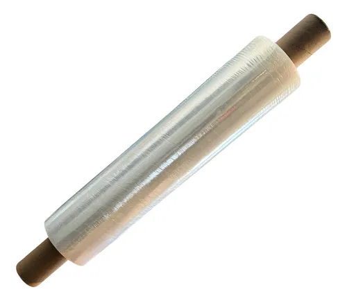 Film Stretch Virgen Transparente con Mango 45 cm x 4,5 kg | Uso Profesional