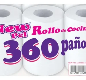 Rollos de Cocina New Pel 360 Paños Doble Hoja | Pack x 3 Rollos