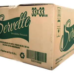 Servilletas de Papel Tissue Servette 33 x 33 cm Beige | Caja x 750 Unidades