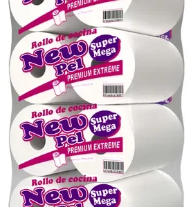 Rollo de Cocina New Pel Super Mega Rollo 8 x 200 Paños | Doble Hoja