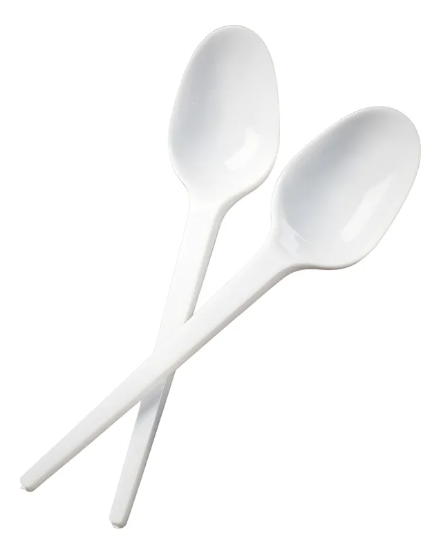 Cucharas Sundae Blancas de Plástico – Uso Gastronómico