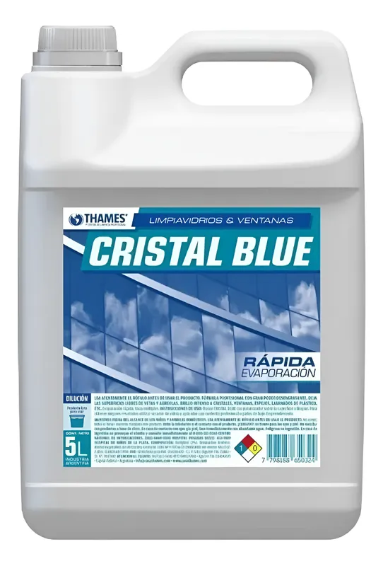 Limpia Vidrios Cristal Blue Window 5L