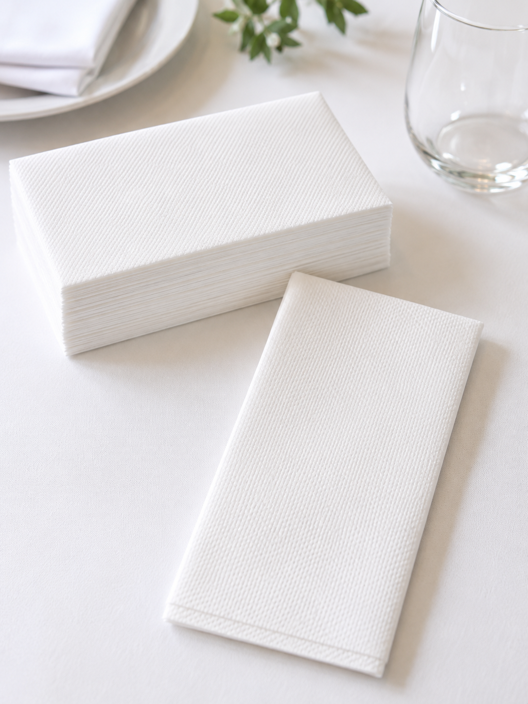 Servilletas Simil Tela 40x40 Blanco Extra Premium - Gourmet Class - Casa Thames - Image 3