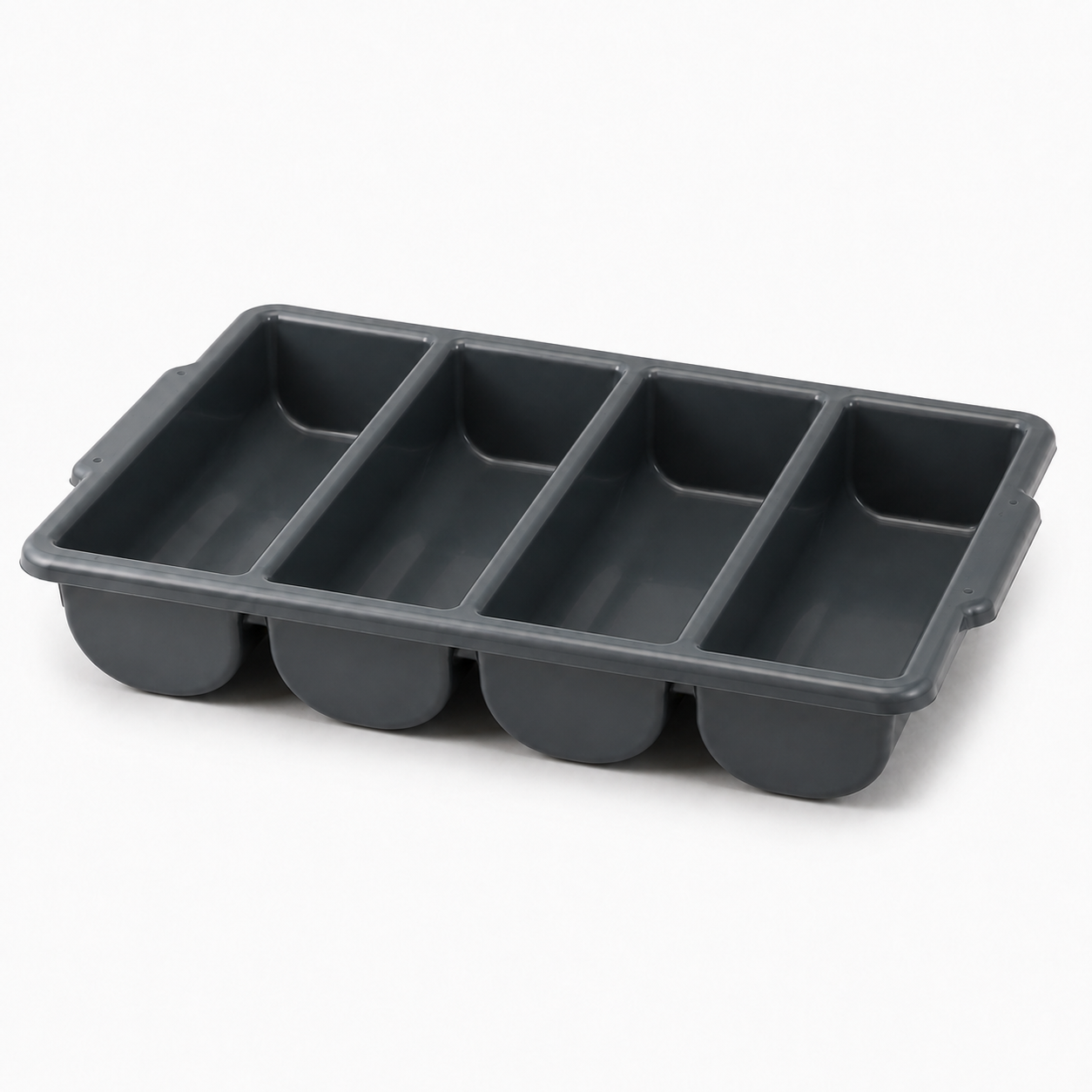 Batea Cubiertera Gastronómica 4 Compartimentos 53 cm – PEAD Gris