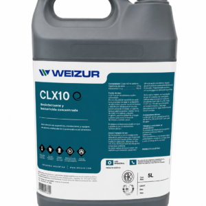 Hipoclorito de Sodio CLX10 Weizur 5 Litros – Uso Profesional e Industrial