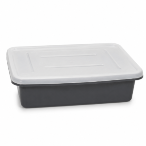 Batea Gastronómica Chica con Tapa 45 cm – PEAD Gris