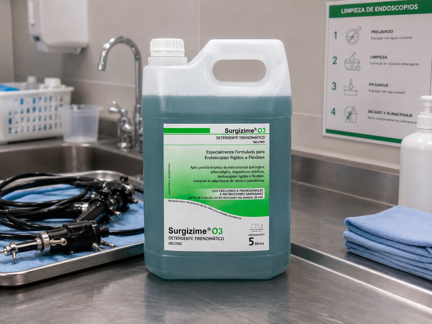 Detergente Trienzimático Surgizime O3 Neutro 5 Litros - Image 2